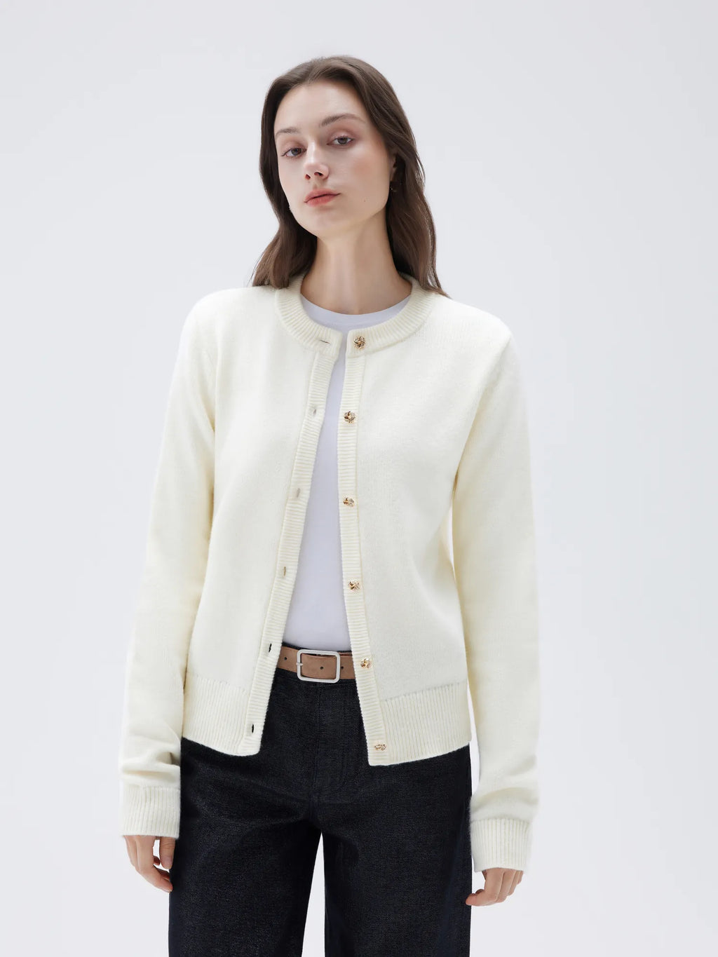 Cashmere Button Up Sweater