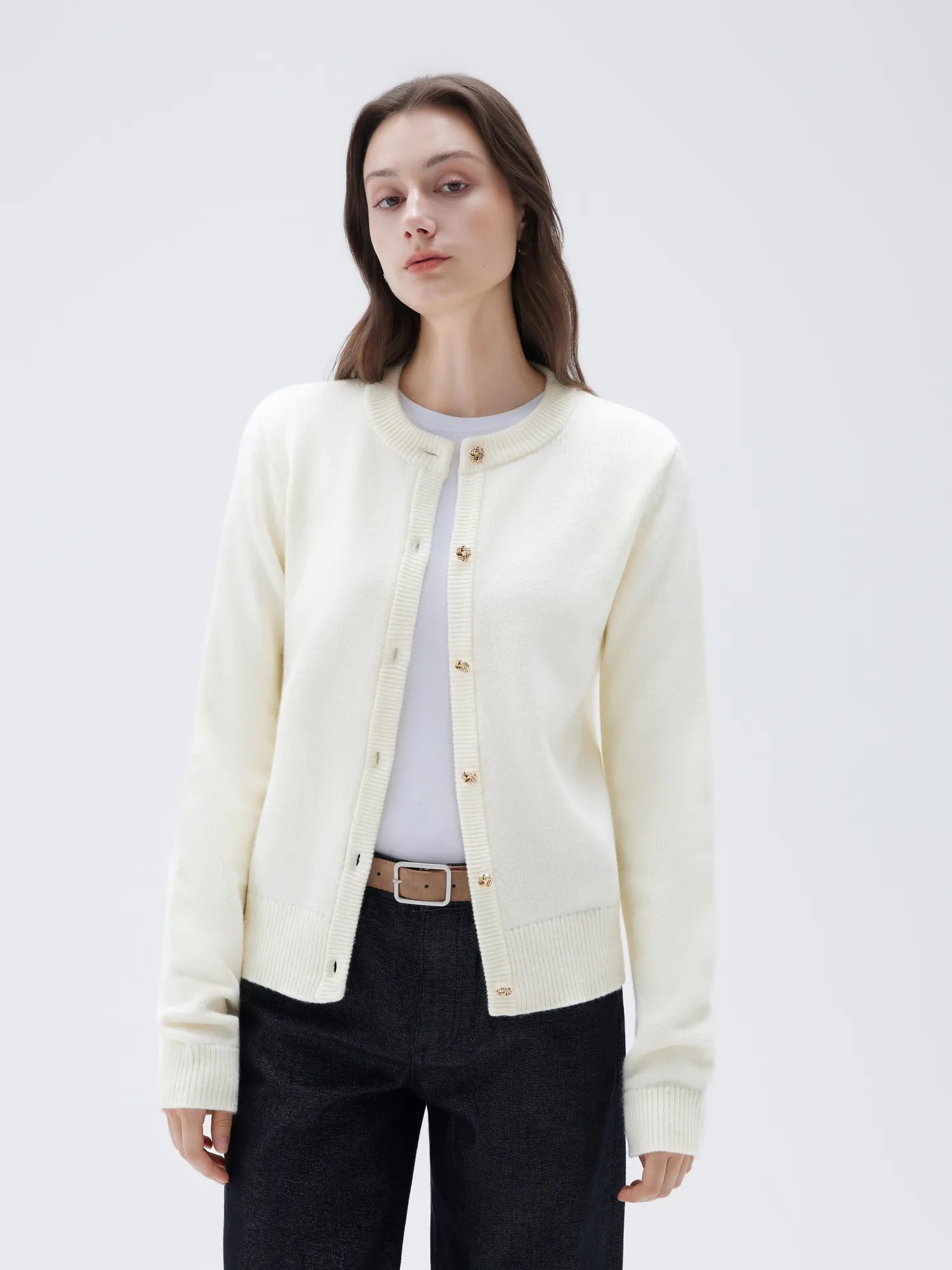 Cashmere Button Up Sweater