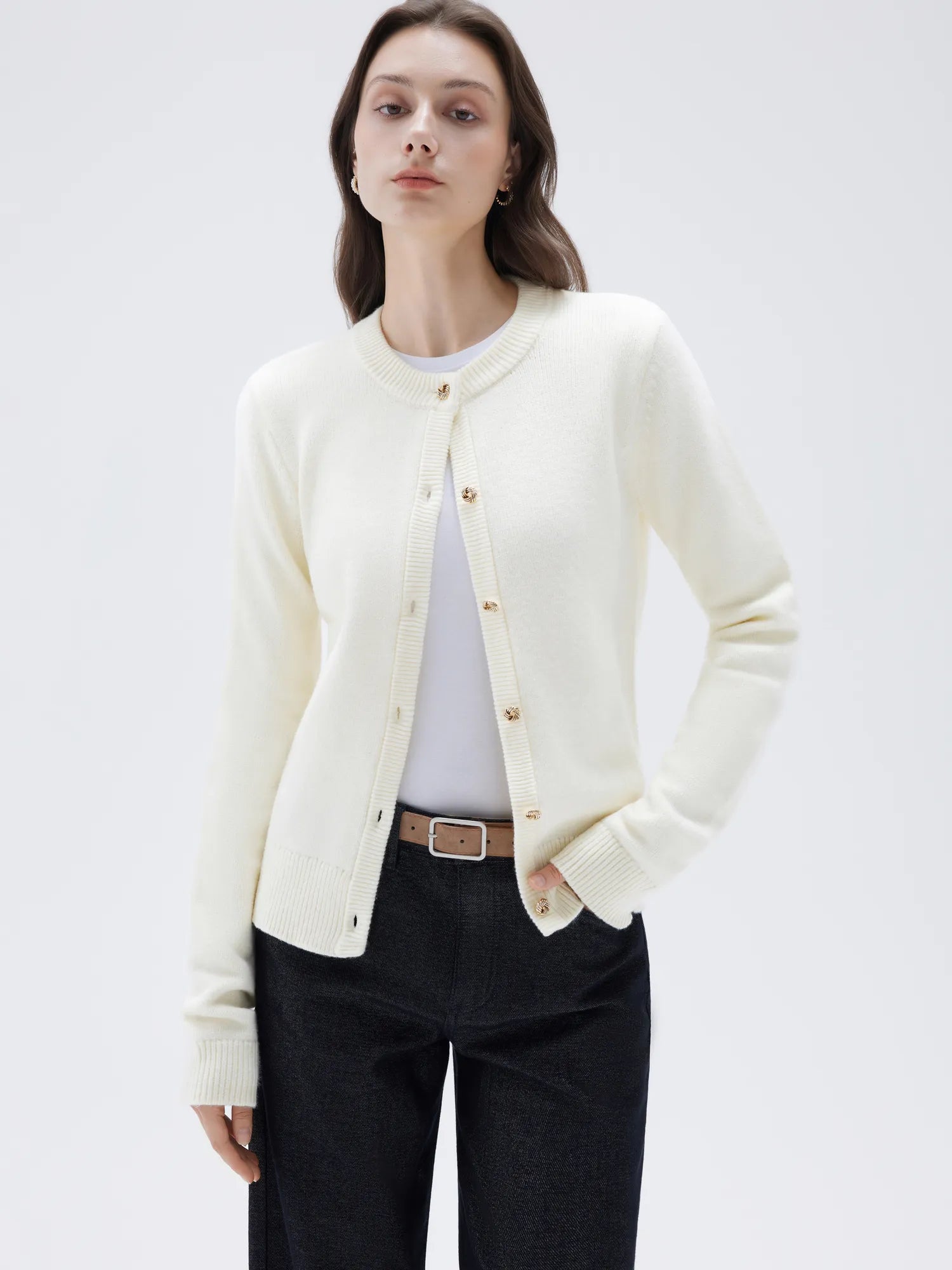 Cashmere Button Up Sweater
