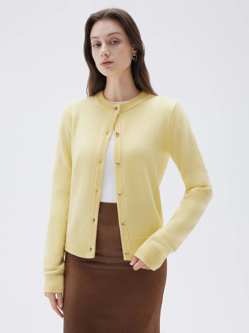 Cashmere Button Up Sweater