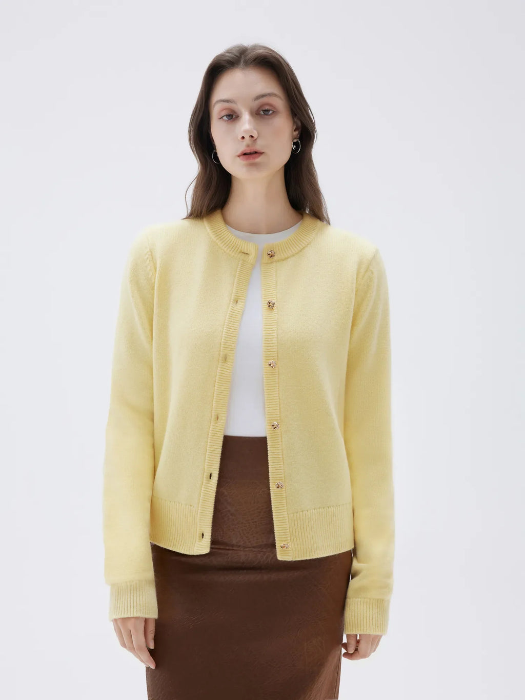 Cashmere Button Up Sweater