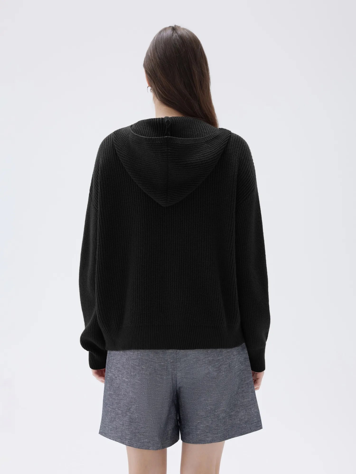 Cashmere Chunky Knit Hoodie Sweater