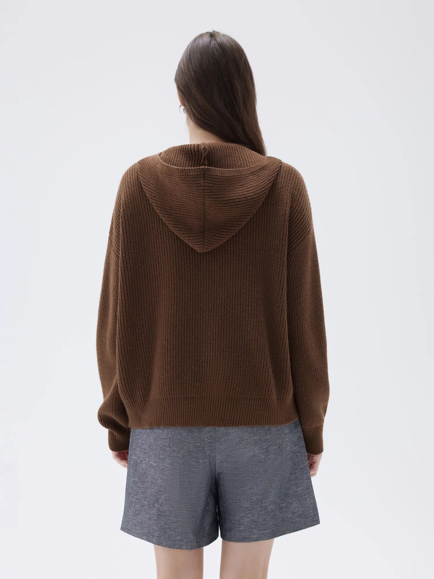 Cashmere Chunky Knit Hoodie Sweater
