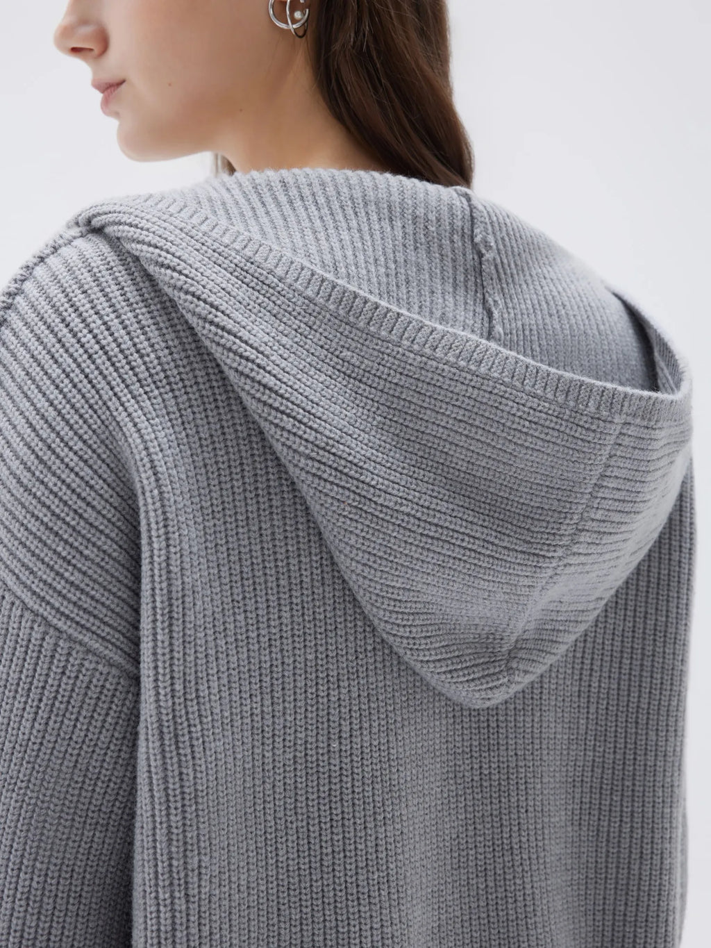 Cashmere Chunky Knit Hoodie Sweater