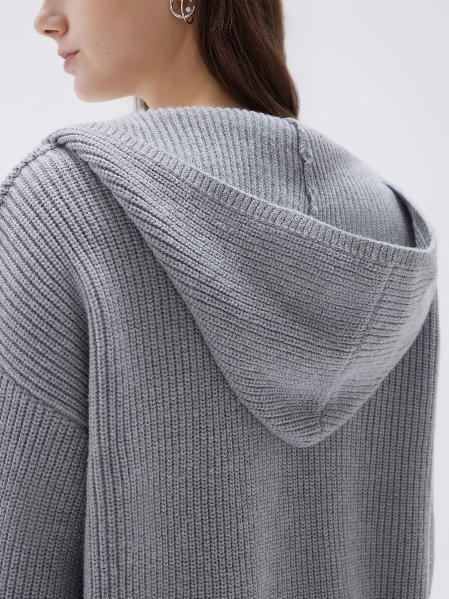 Cashmere Chunky Knit Hoodie Sweater