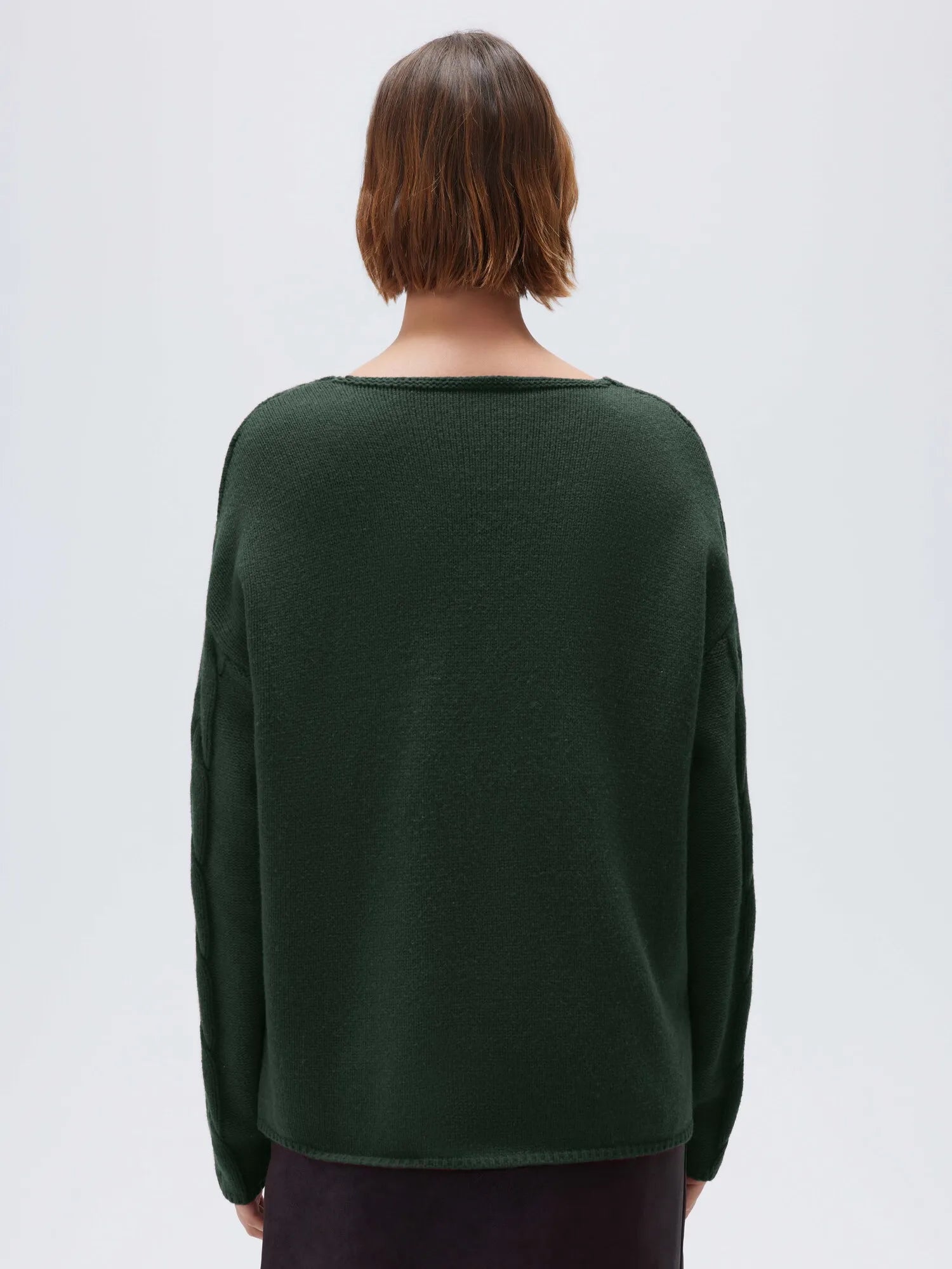 Cashmere V Neck Cable Sweater