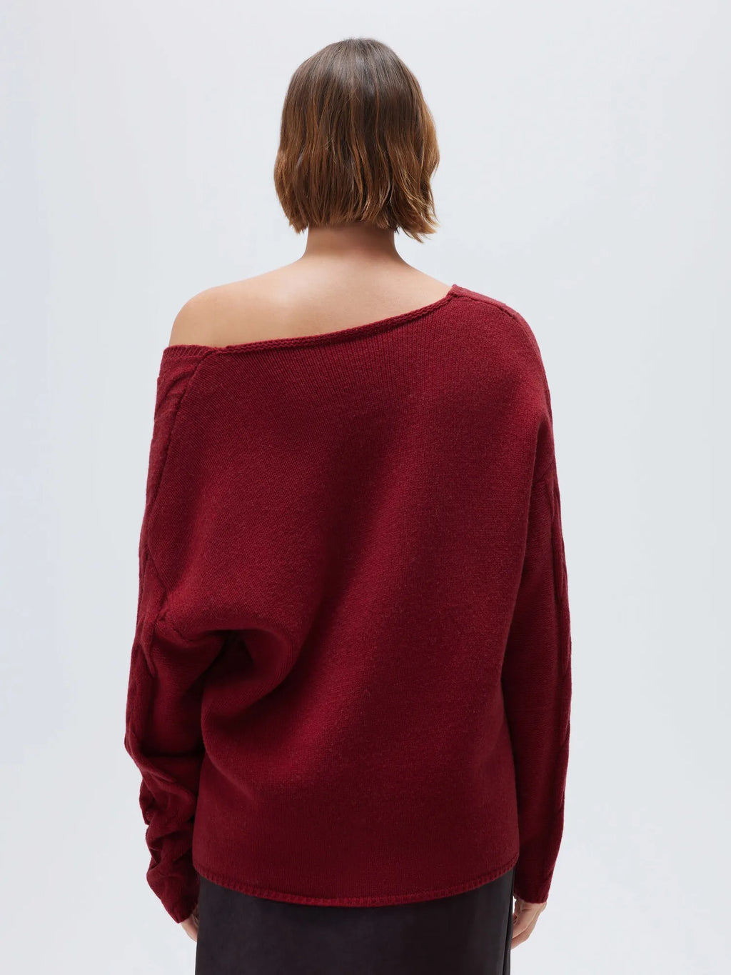 Cashmere V Neck Cable Sweater