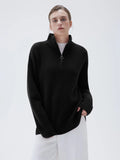 Cashmere Oversized Quarter Zip Sweater