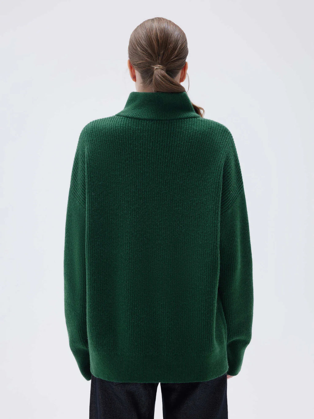 Cashmere Oversized Quarter Zip Sweater