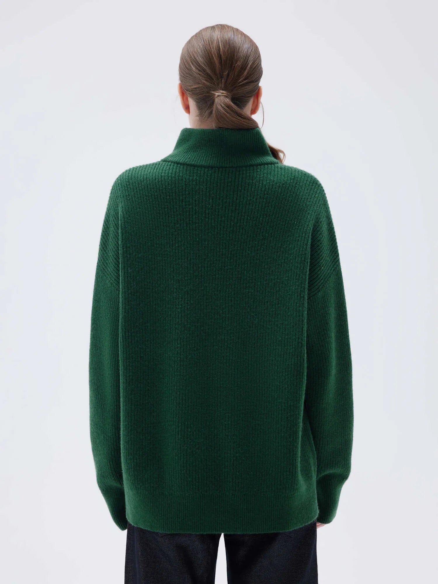 Cashmere Oversized Quarter Zip Sweater