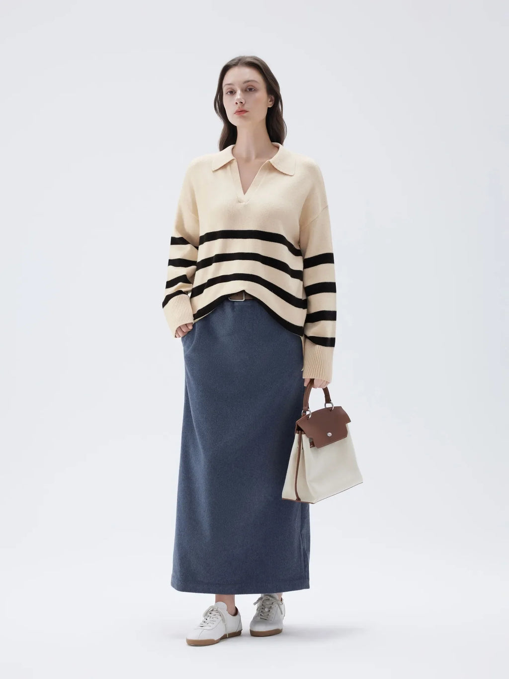 Cashmere Oversized V Collar Sweater