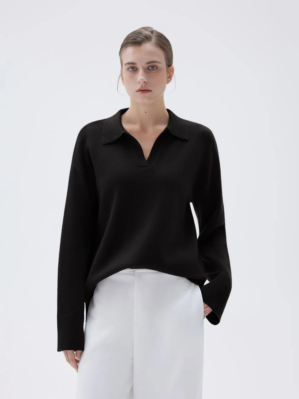 Cashmere Oversized V Collar Sweater