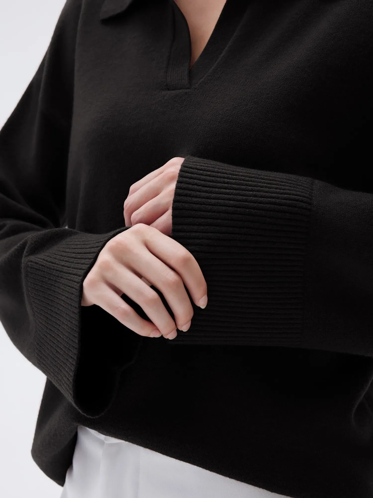 Cashmere Oversized V Collar Sweater