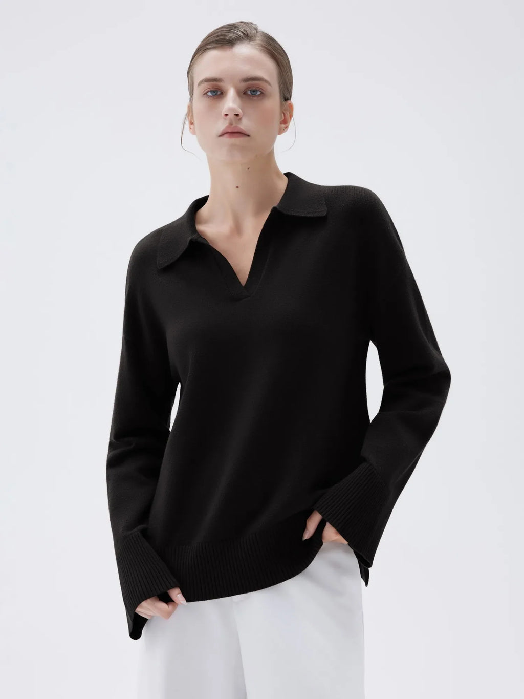 Cashmere Oversized V Collar Sweater