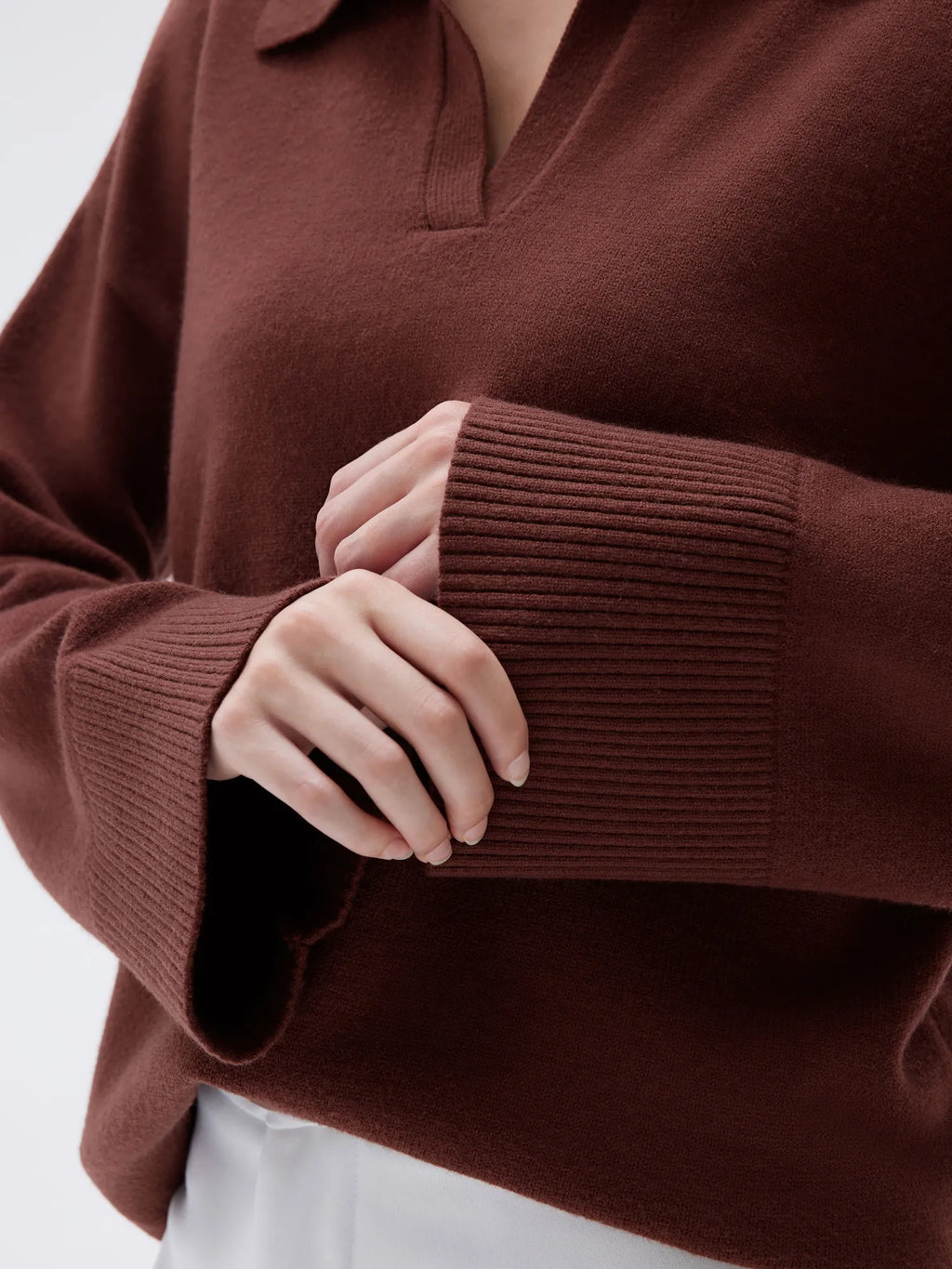 Cashmere Oversized V Collar Sweater
