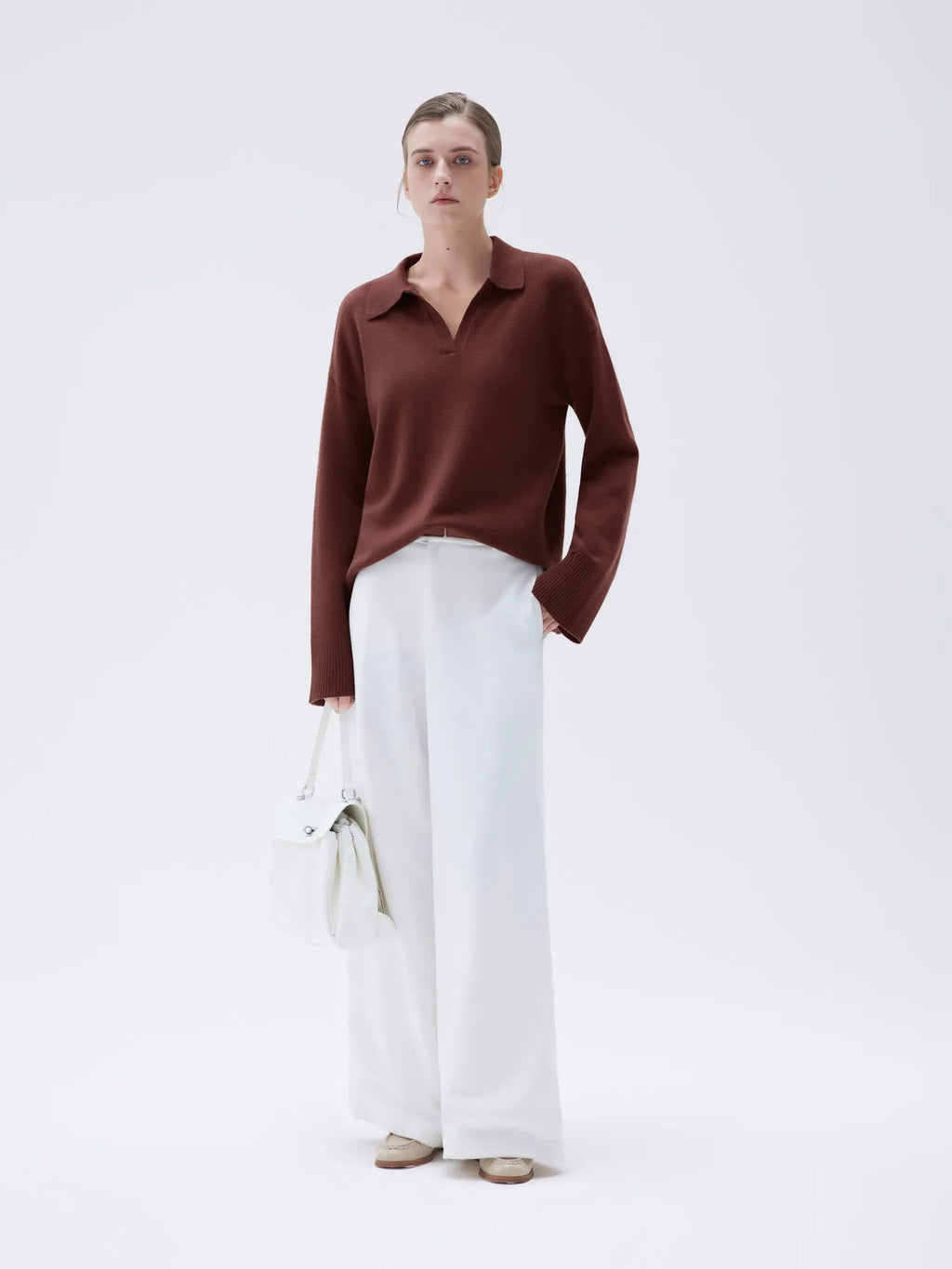 Cashmere Oversized V Collar Sweater