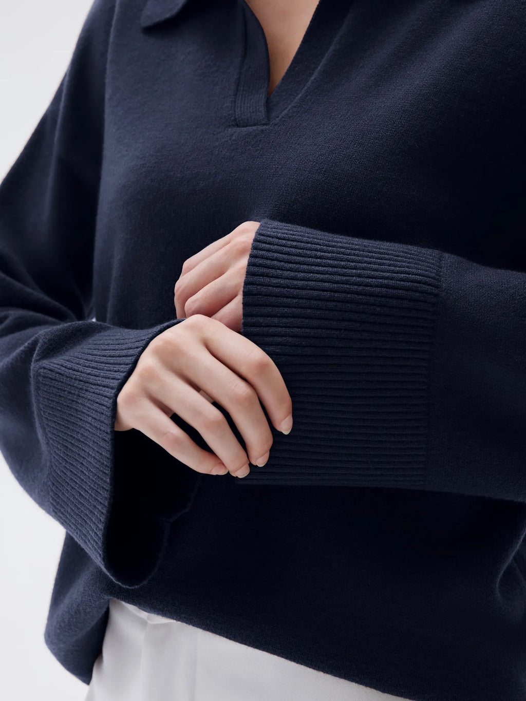 Cashmere Oversized V Collar Sweater