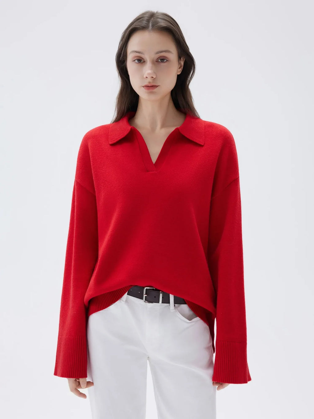 Cashmere Oversized V Collar Sweater