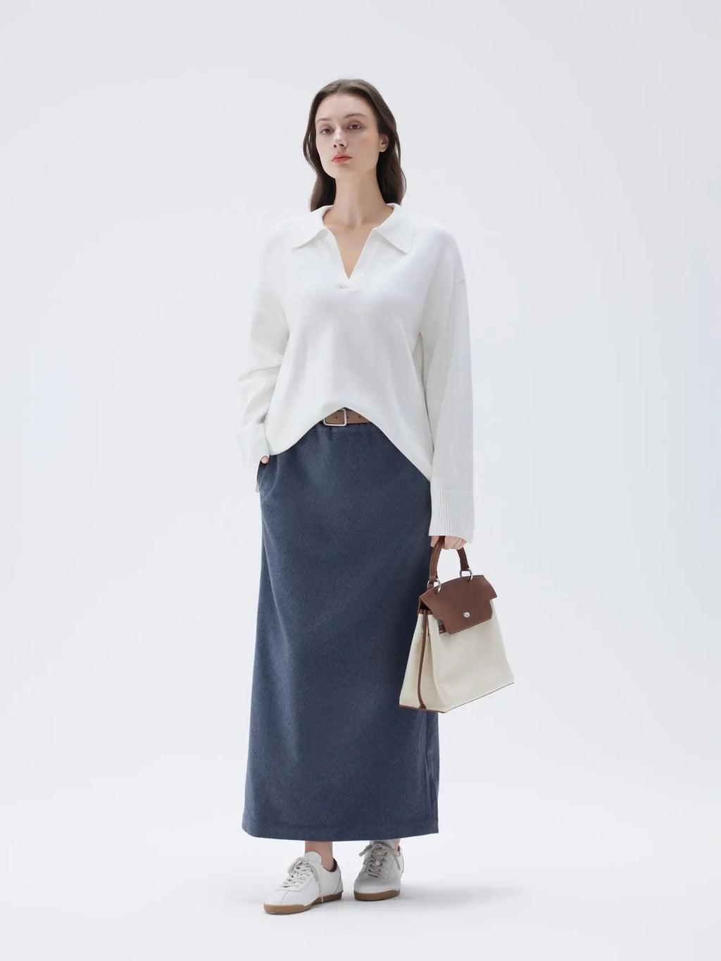 Cashmere Oversized V Collar Sweater