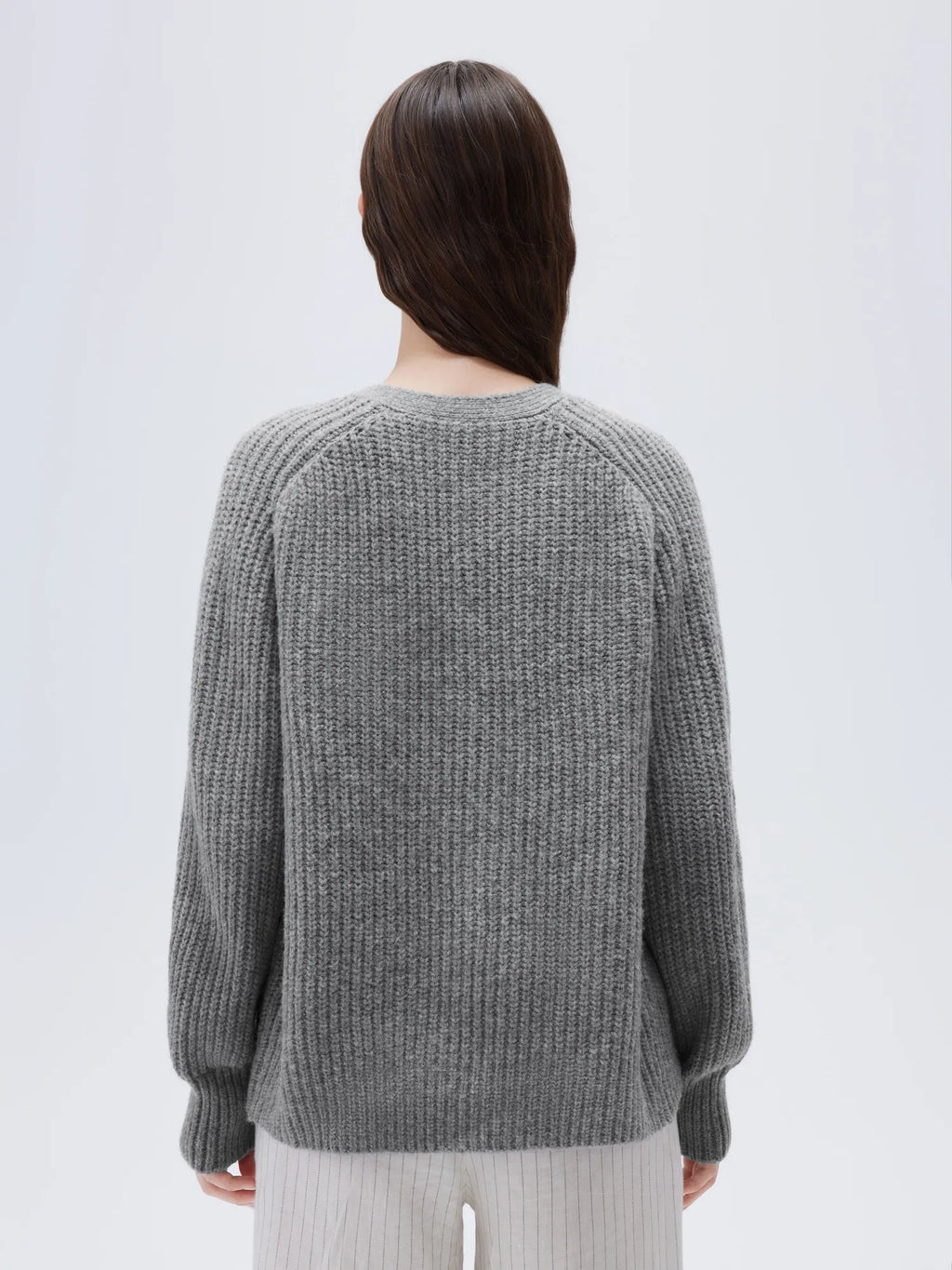 Deep V Neck Button Down Sweater