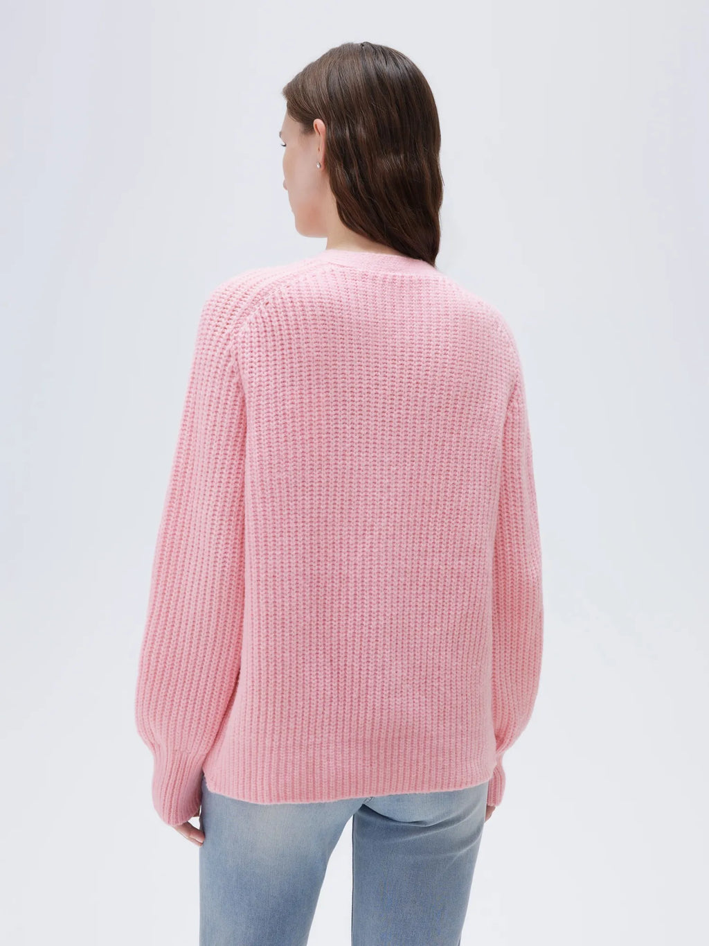 Deep V Neck Button Down Sweater