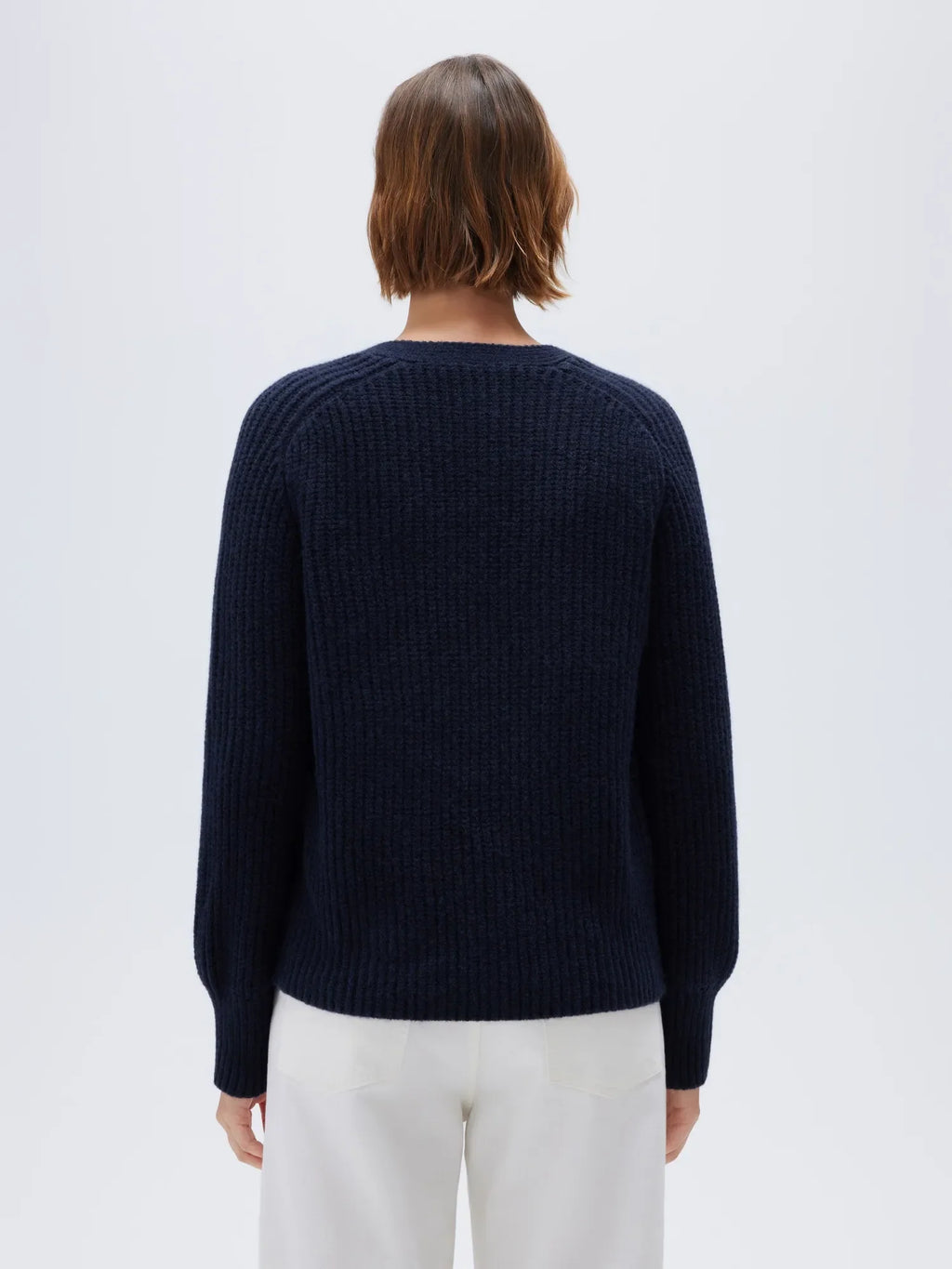 Deep V Neck Button Down Sweater