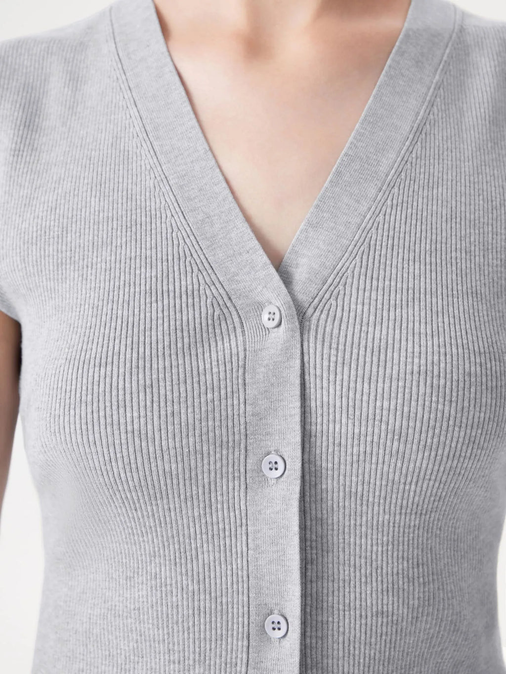 Button V Neck Tank Sweater Vest