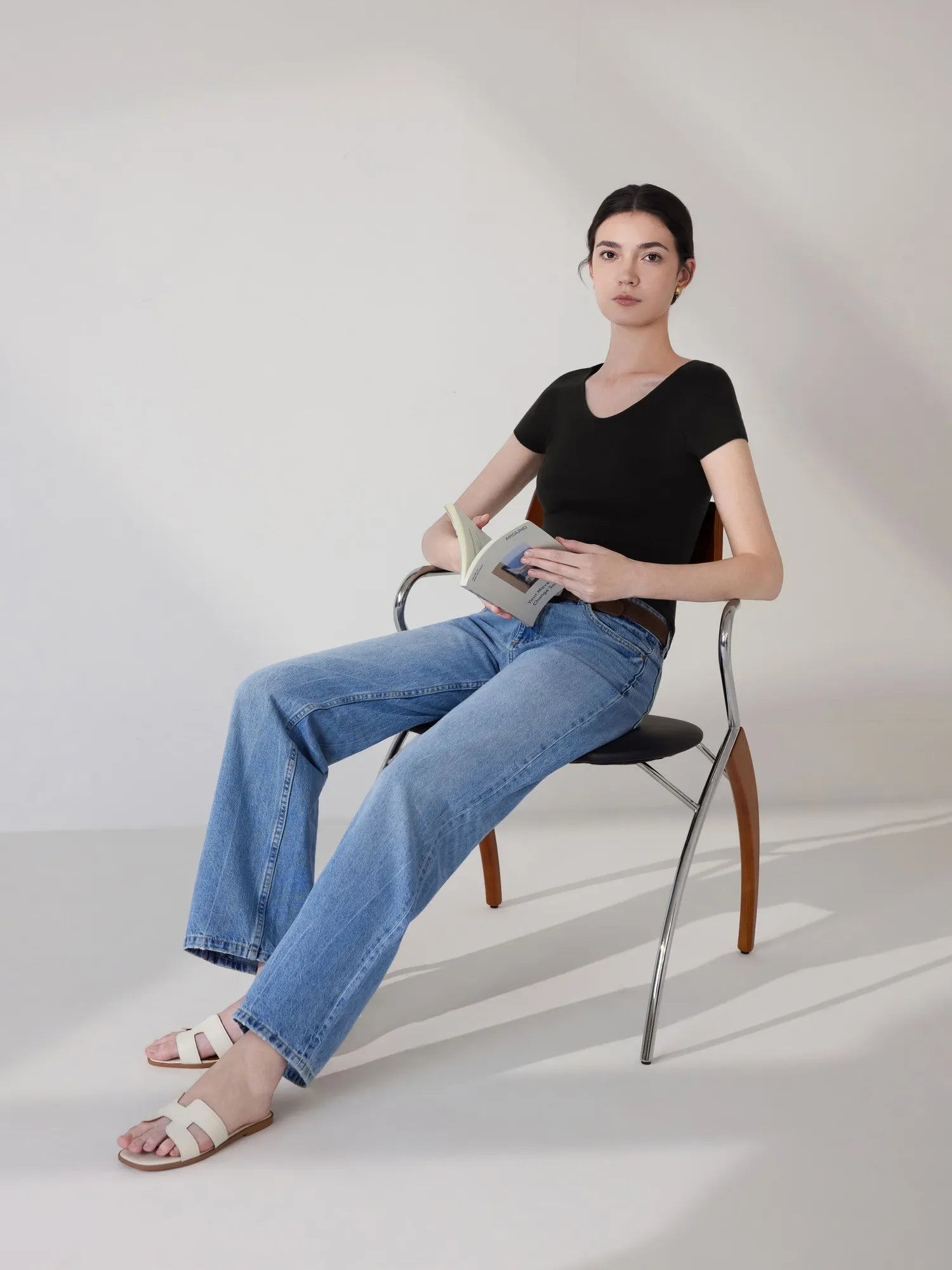 Cashmere Silk Blend V Shirts Sweater - Short Sleeve