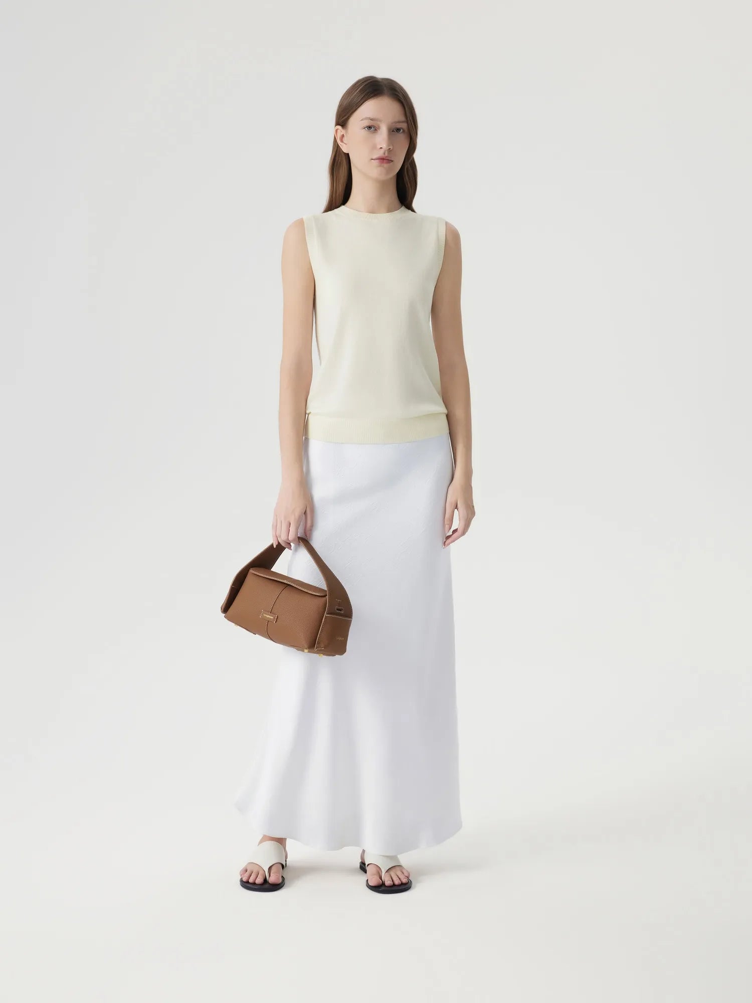 Cashmere Silk Blend Vest Sleeveless Sweater - Short Sleeve