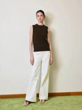 Cashmere Silk Blend Vest Sleeveless Sweater - Short Sleeve