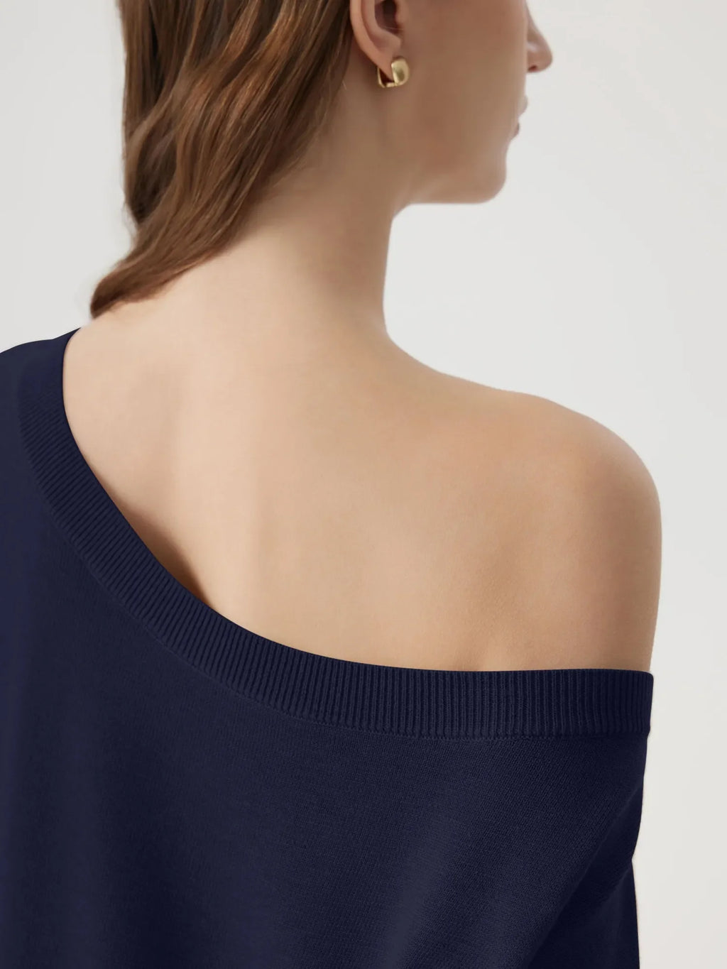 Cashmere Silk Blend Off Shoulder Tops