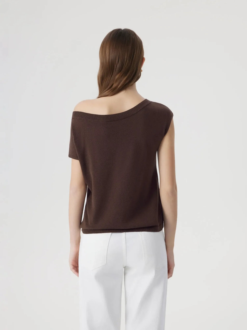 Cashmere Silk Blend Off Shoulder Tops