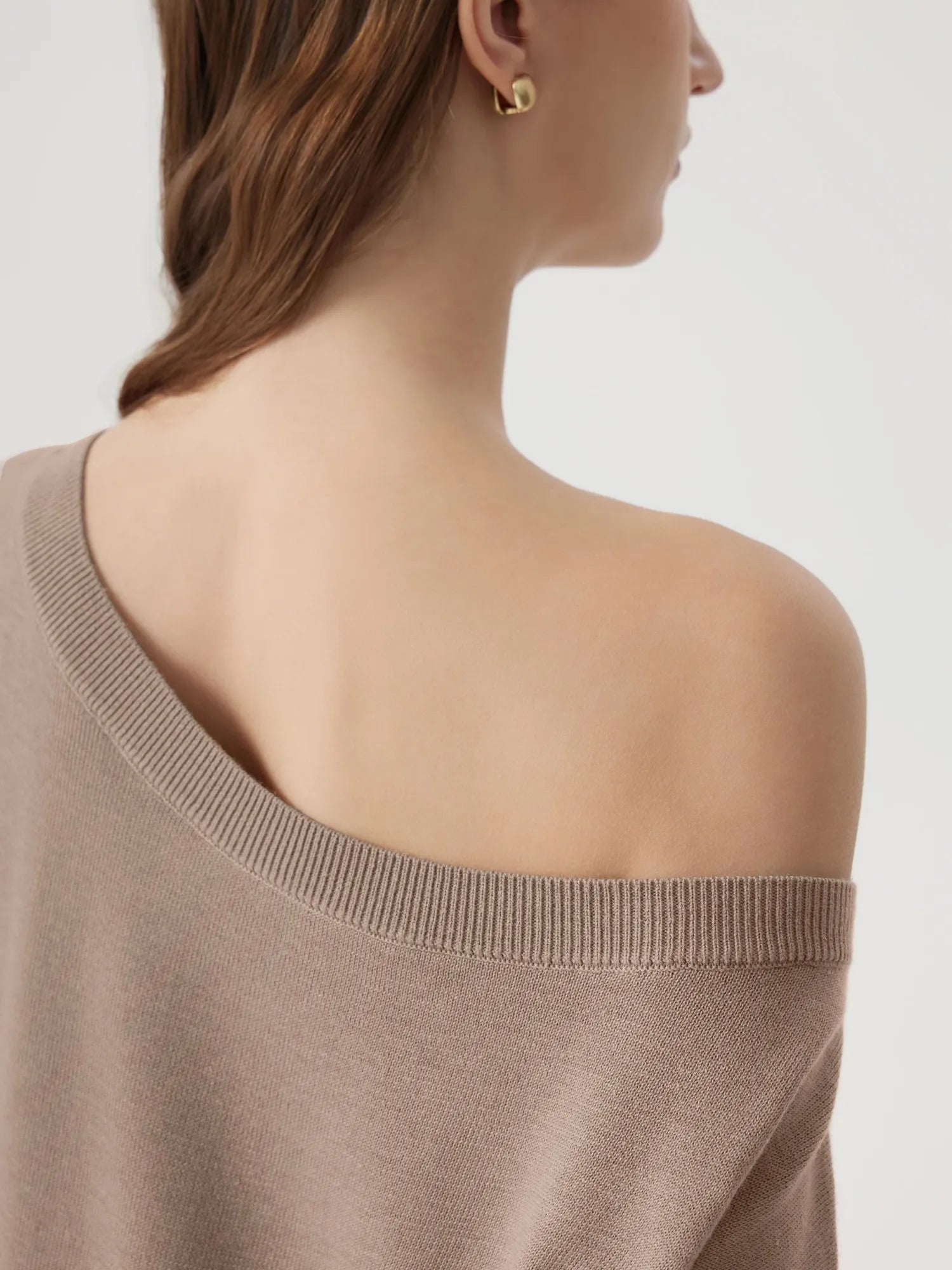 Cashmere Silk Blend Off Shoulder Tops