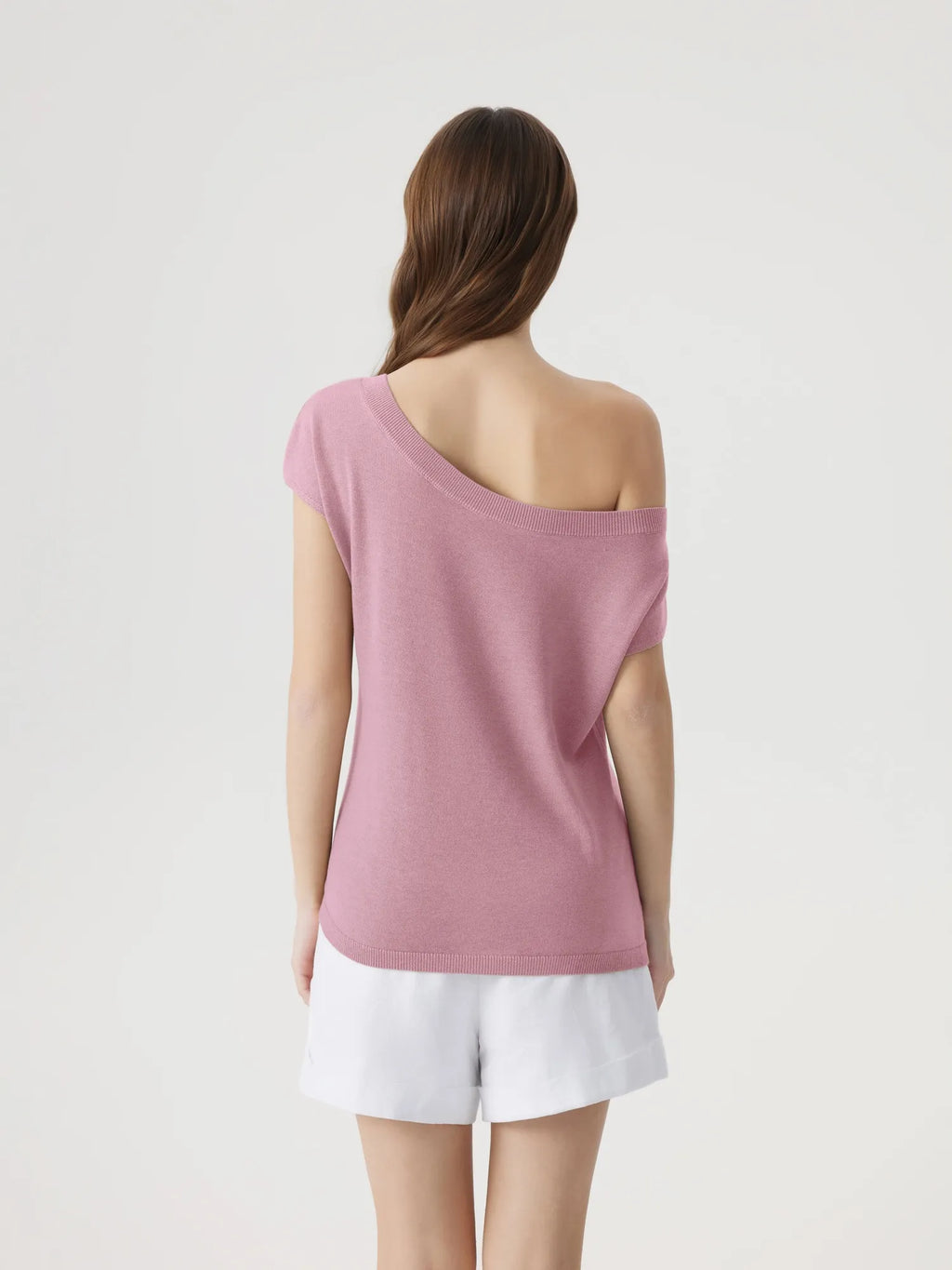 Cashmere Silk Blend Off Shoulder Tops