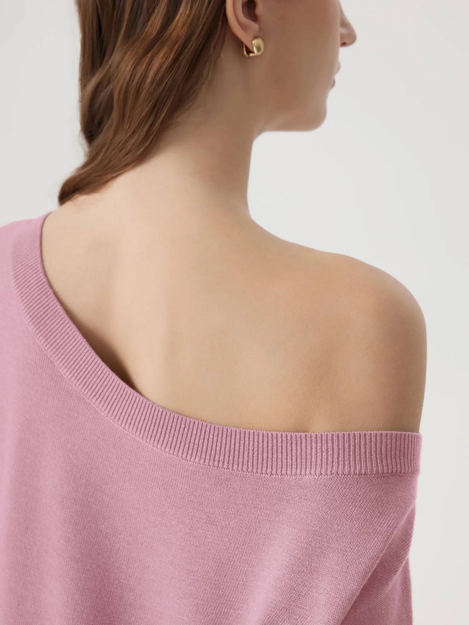 Cashmere Silk Blend Off Shoulder Tops