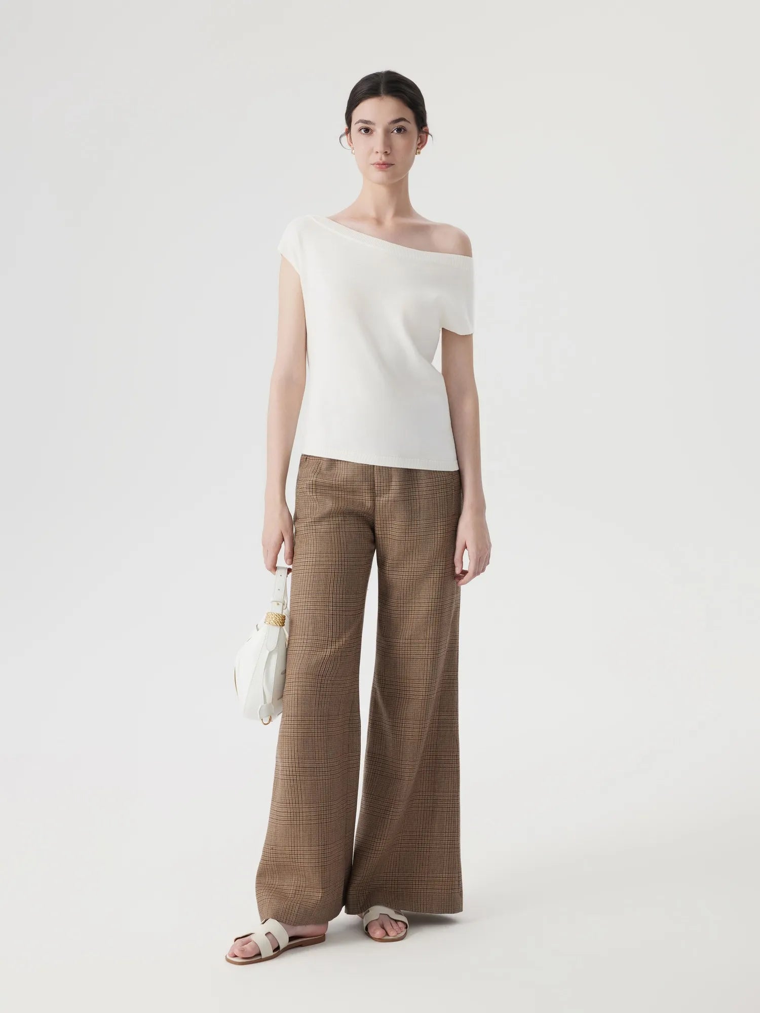 Cashmere Silk Blend Off Shoulder Tops