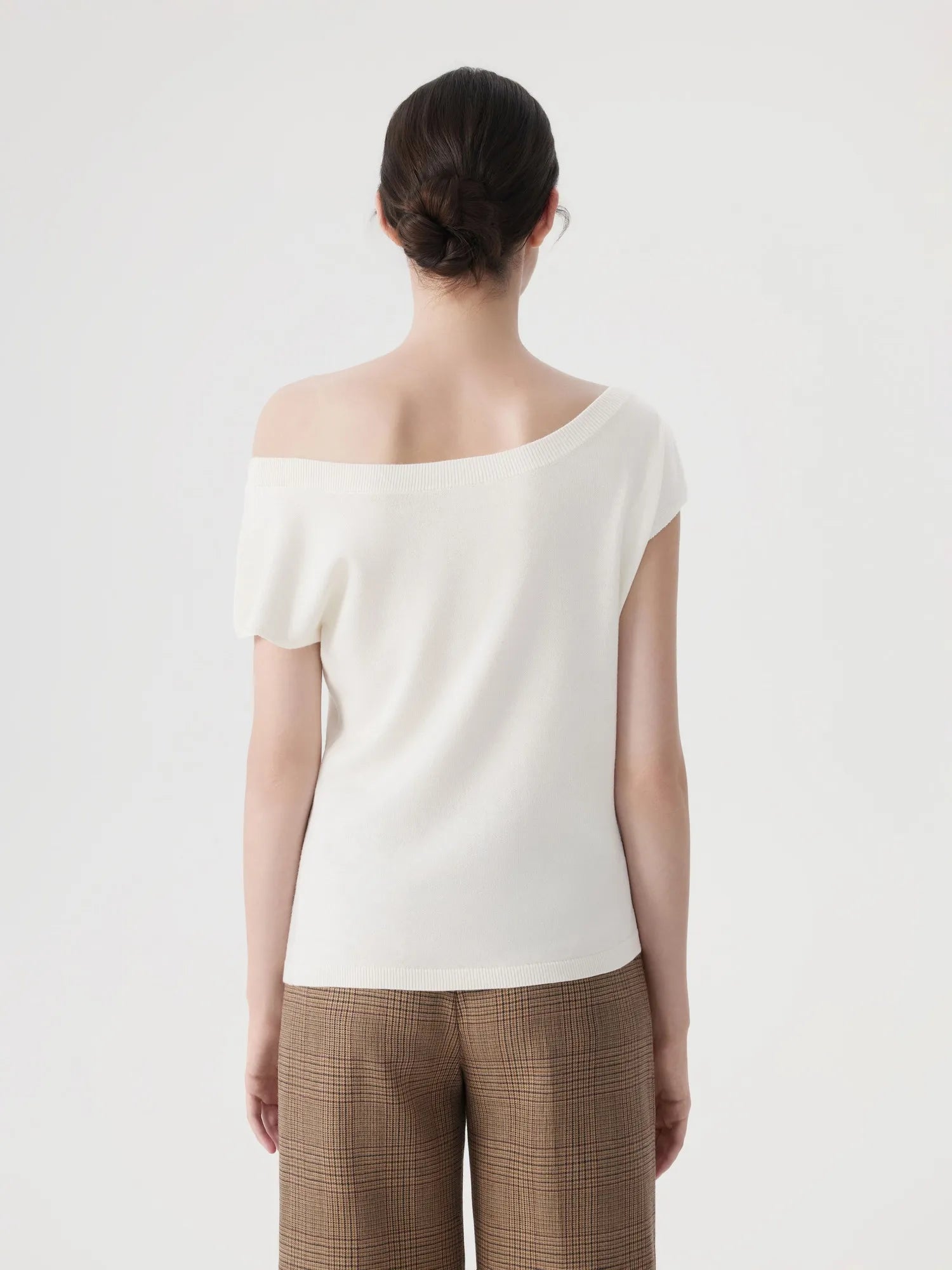 Cashmere Silk Blend Off Shoulder Tops