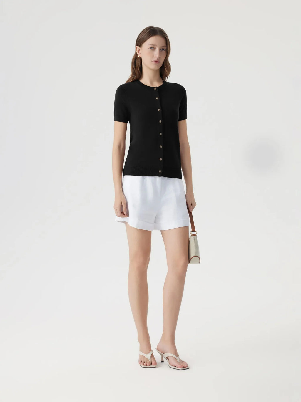 Cashmere Silk Blend Cardigan Spring Sweaters - Short Sleeve