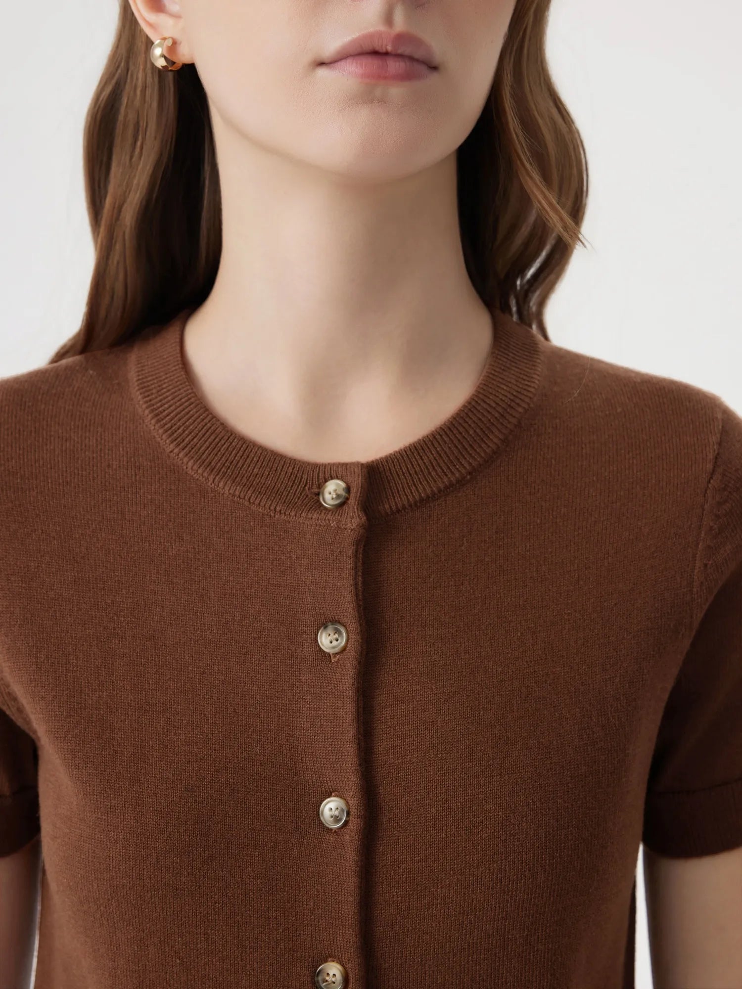 Cashmere Silk Blend Cardigan Spring Sweaters - Short Sleeve