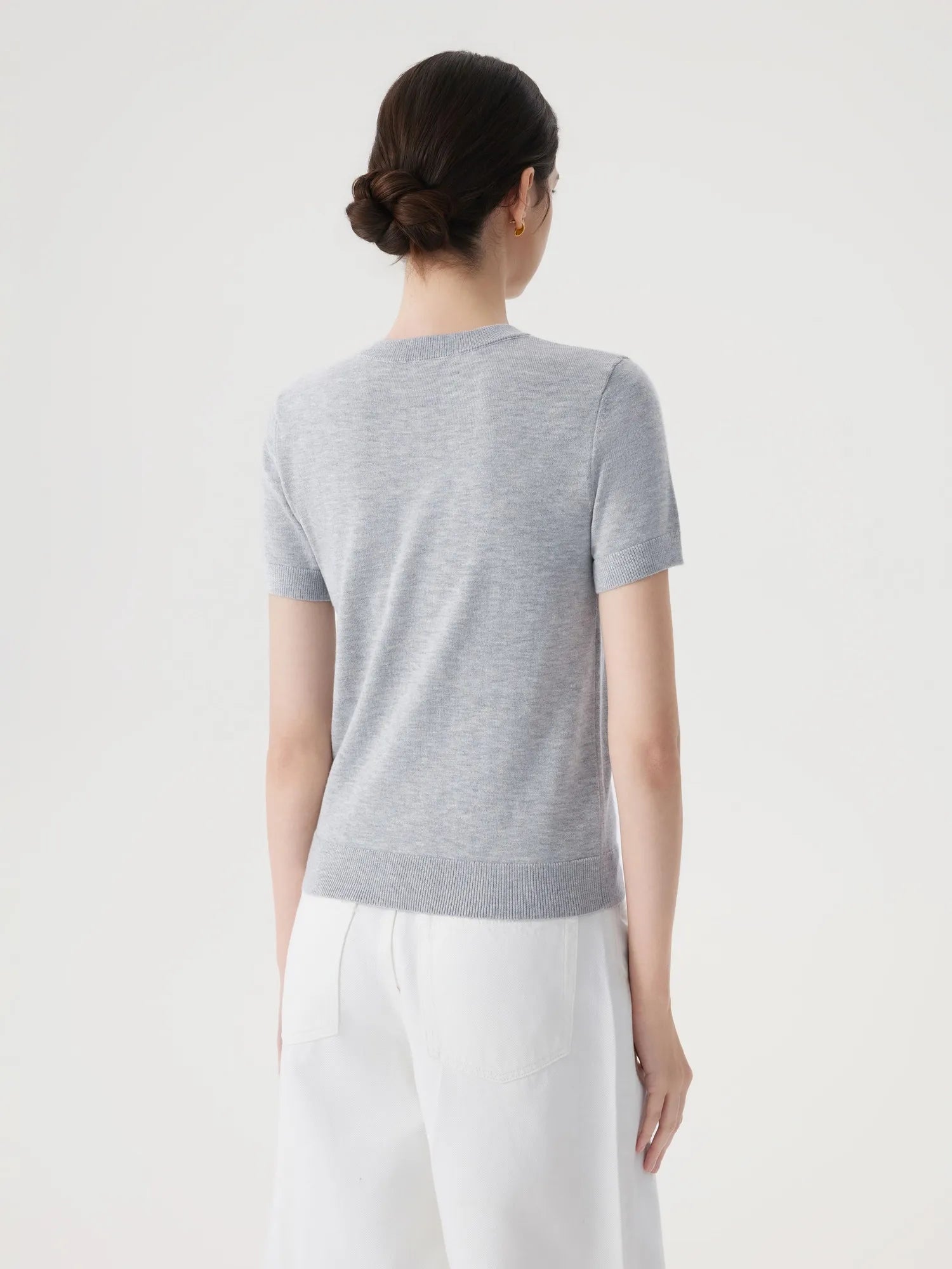 Cashmere Silk Blend Cardigan Spring Sweaters - Short Sleeve