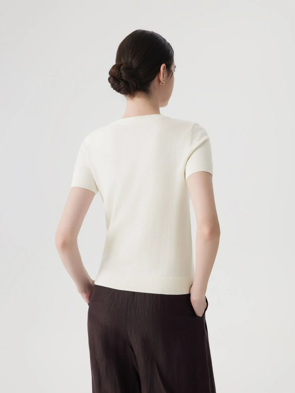 Cashmere Silk Blend Cardigan Spring Sweaters - Short Sleeve
