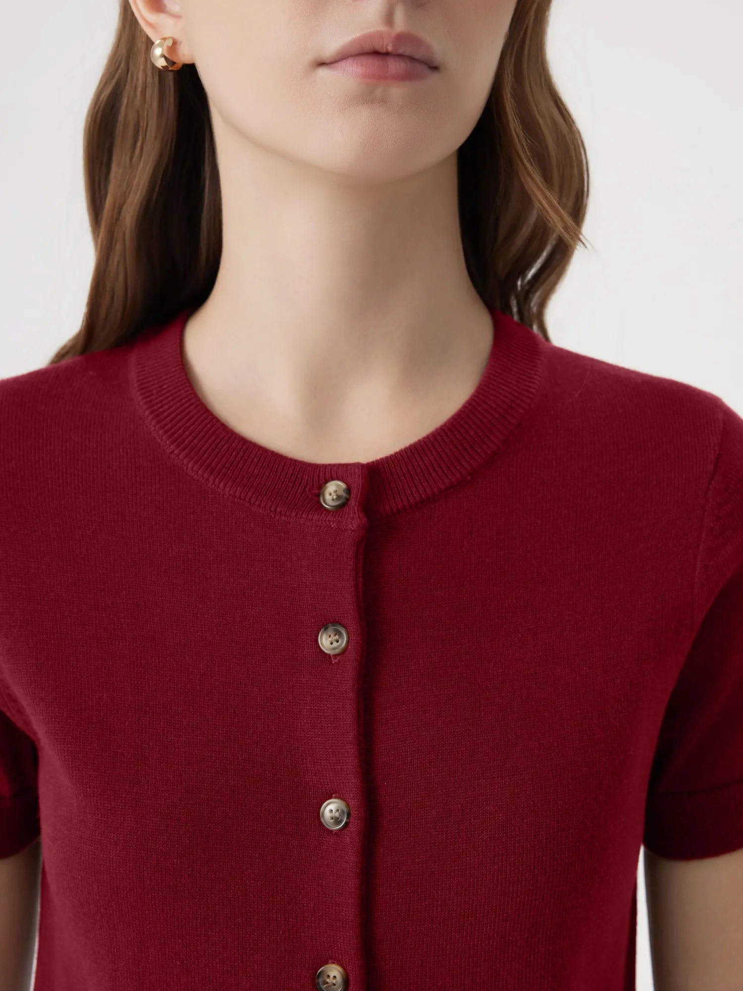 Cashmere Silk Blend Cardigan Spring Sweaters - Short Sleeve
