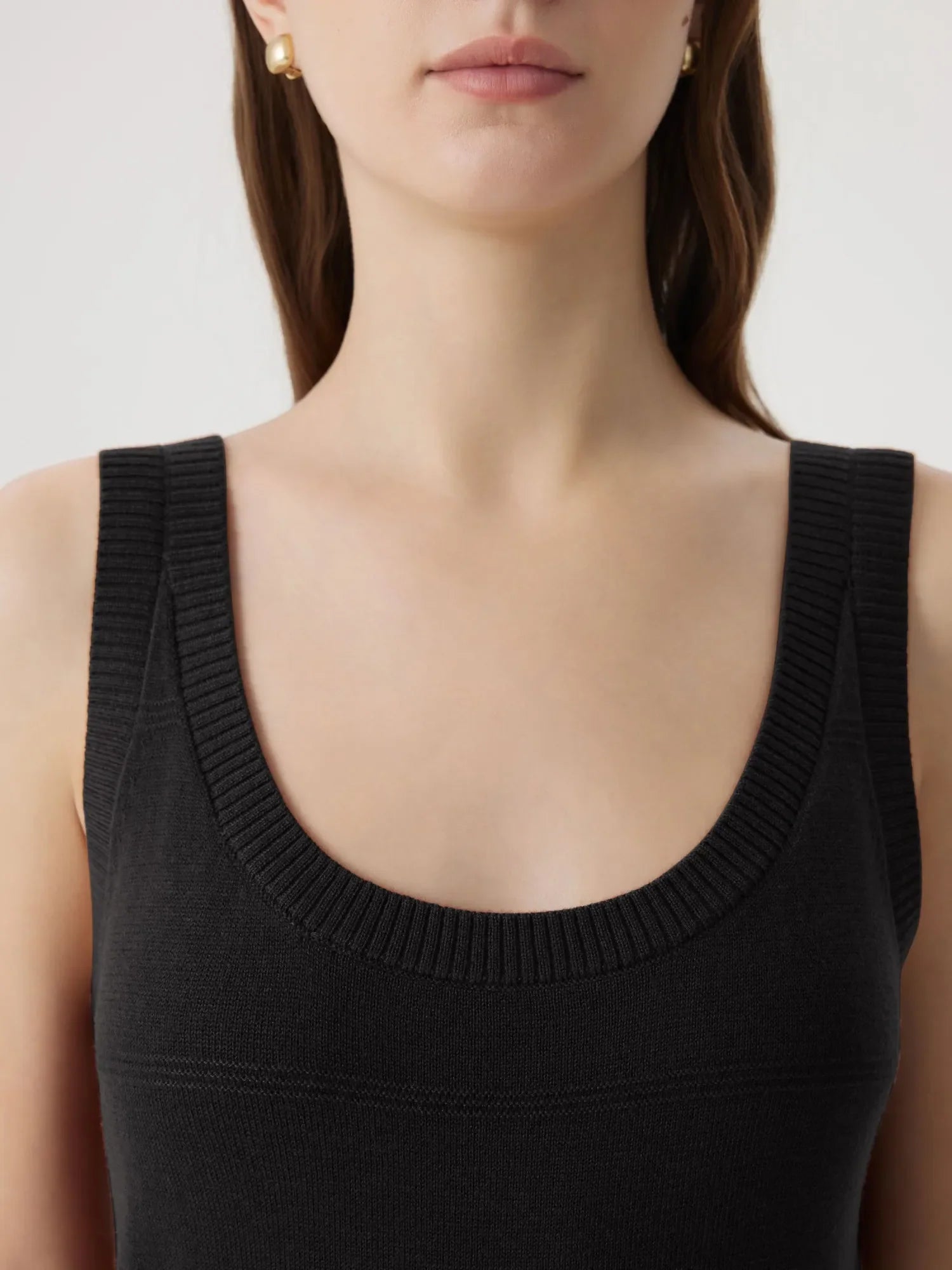 Cashmere Silk Blend Scoop Neck Knit