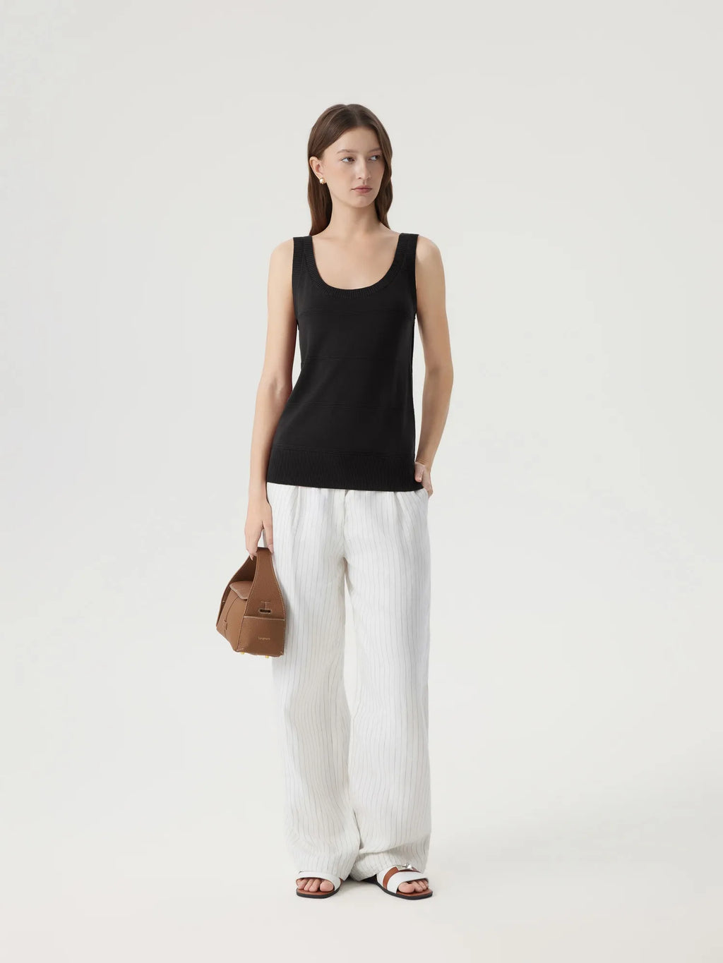 Cashmere Silk Blend Scoop Neck Knit