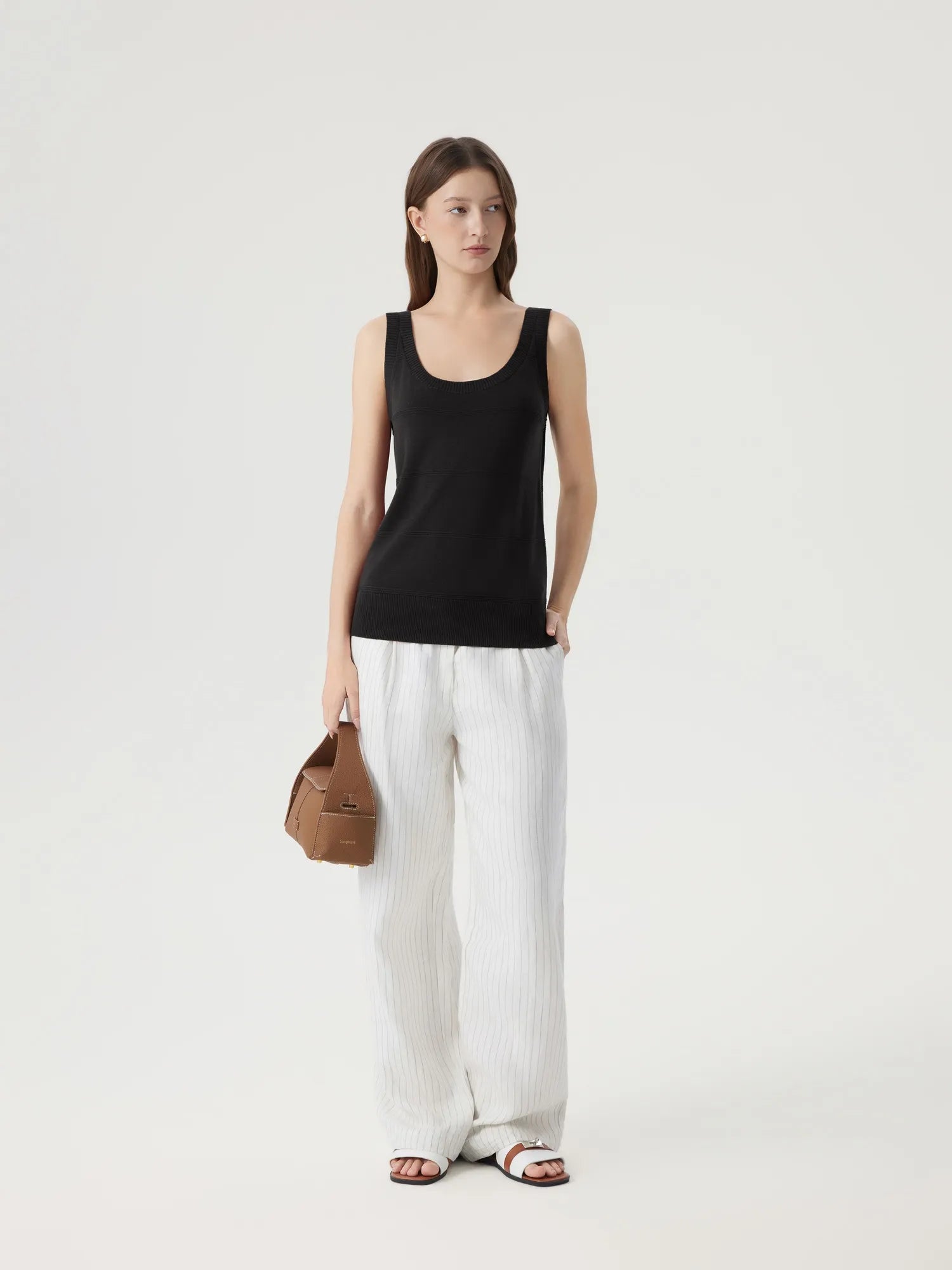 Cashmere Silk Blend Scoop Neck Knit