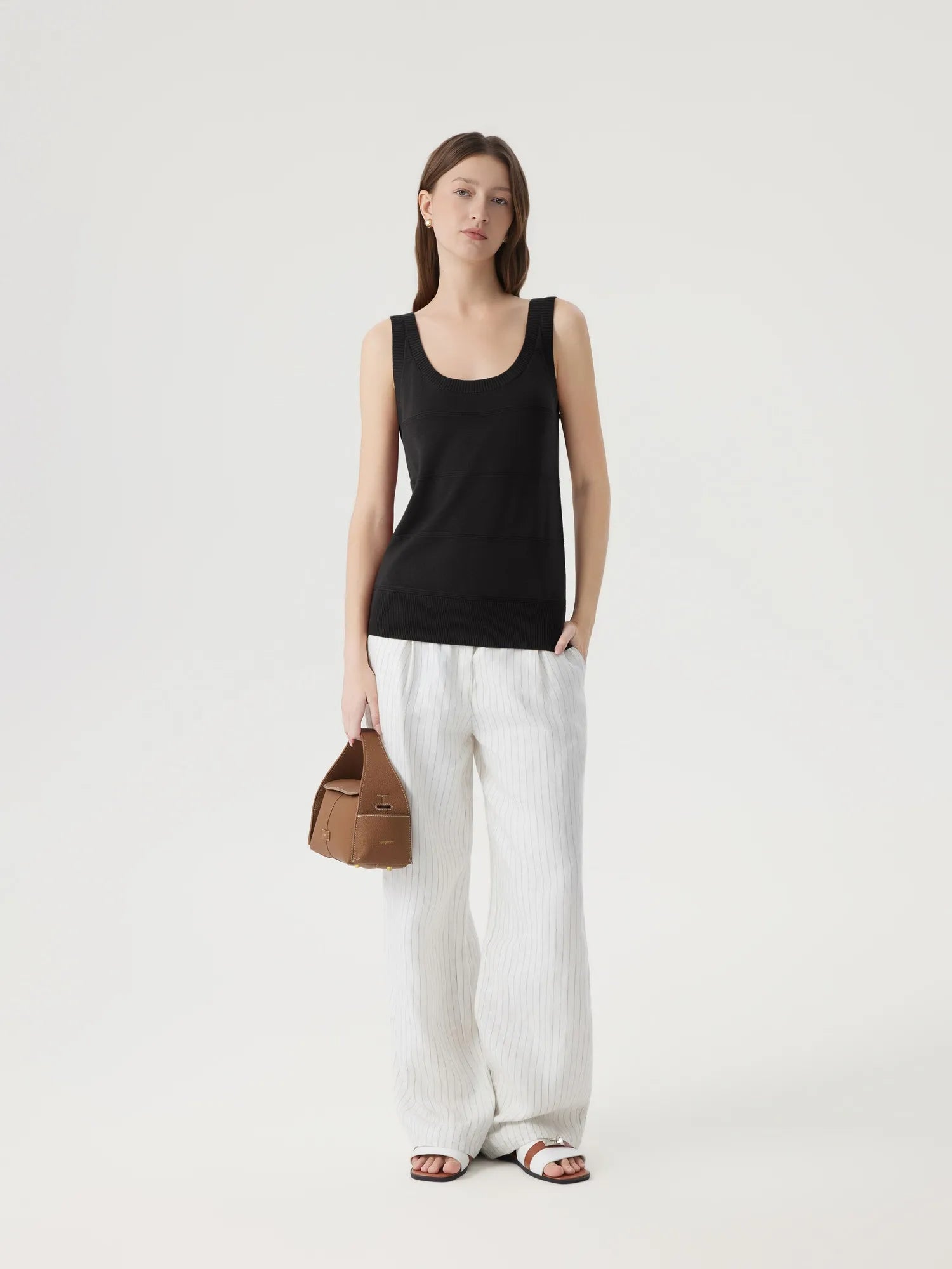 Cashmere Silk Blend Scoop Neck Knit