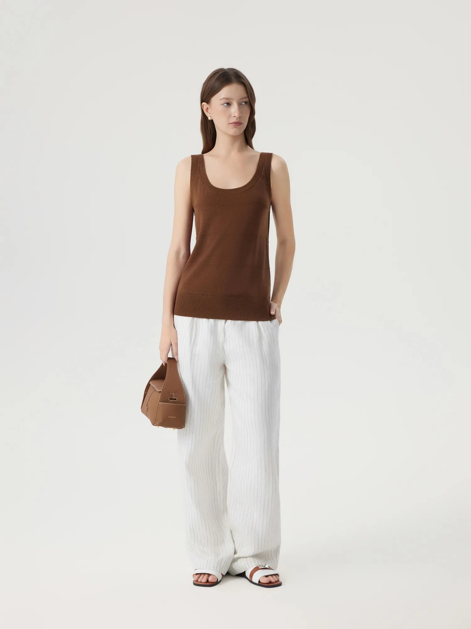 Cashmere Silk Blend Scoop Neck Knit