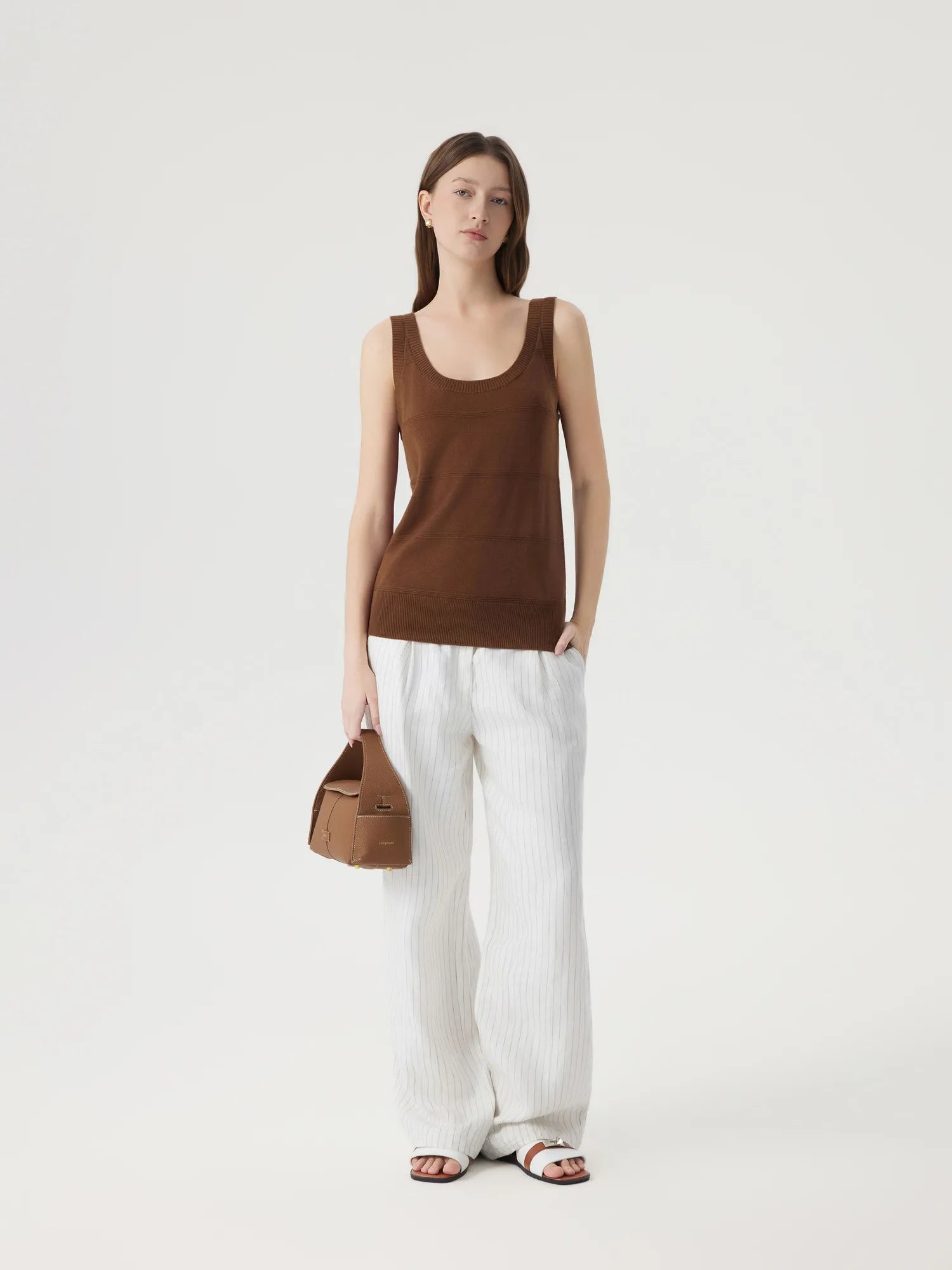 Cashmere Silk Blend Scoop Neck Knit