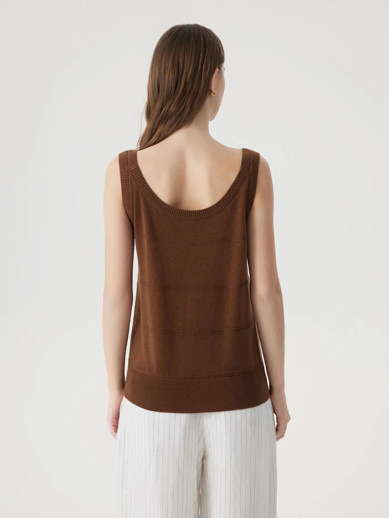 Cashmere Silk Blend Scoop Neck Knit