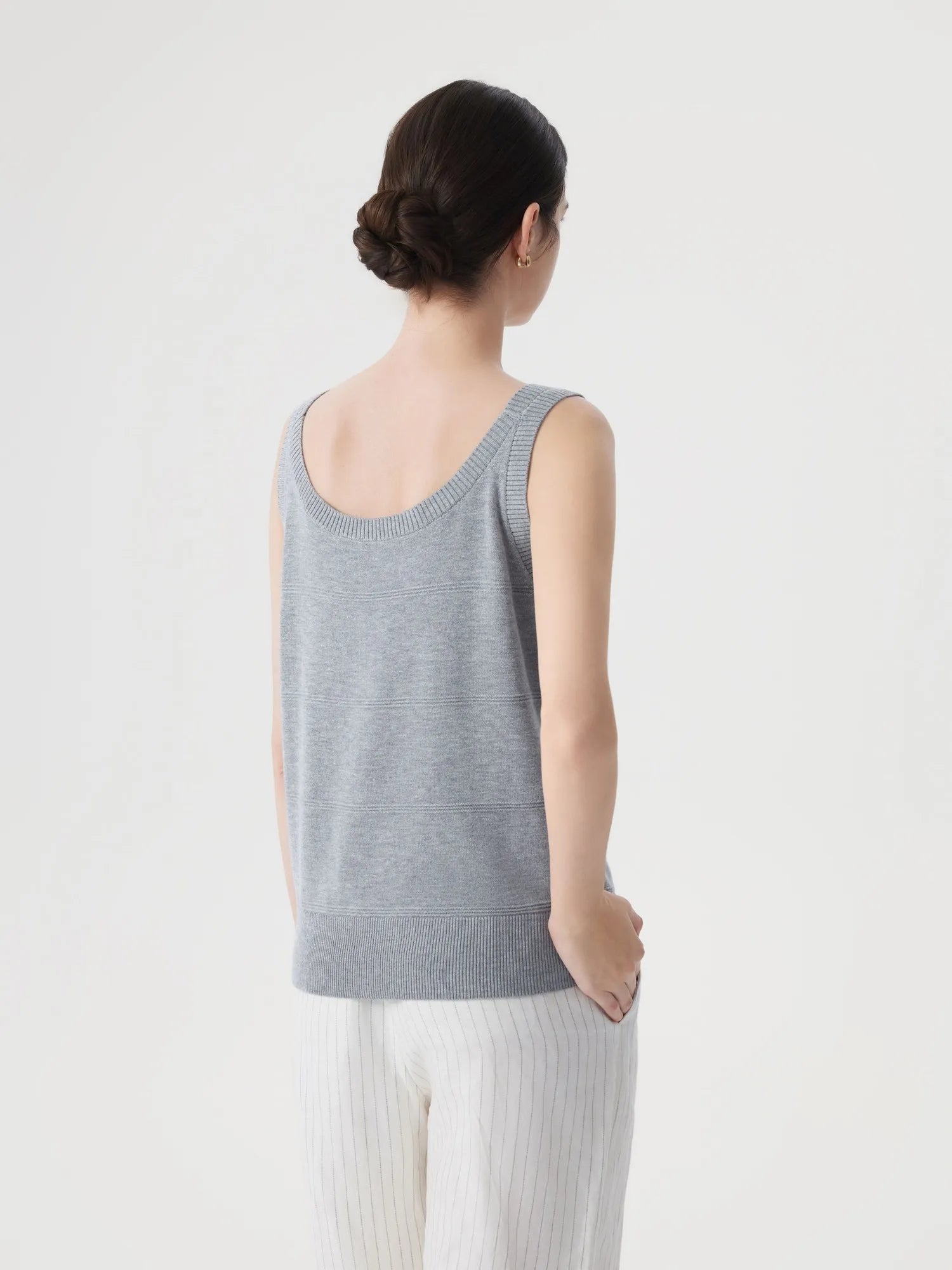 Cashmere Silk Blend Scoop Neck Knit